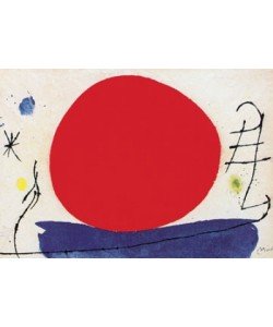 Joan Miro, Ohne Titel (Rote Sonne), 1967
