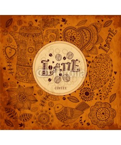 moleskostudio, Vintage vector coffee background