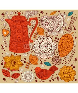 moleskostudio, Vintage vector coffee background