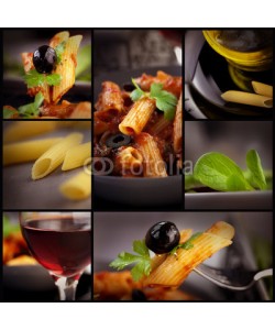 mythja, Penne with olives collage