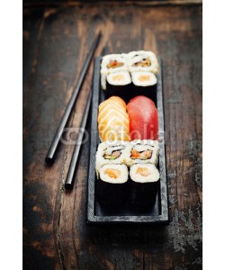 Natalia Klenova, sushi with chopsticks