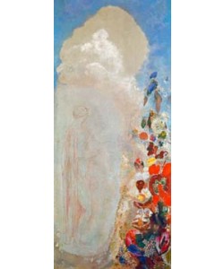 Odilon Redon  Frauengestalt und Blumen