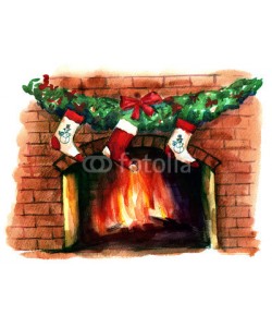 okalinichenko, Christmass fireplace