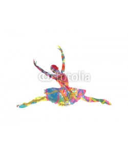 passiflora70, silhouette di ballerina composta da colori