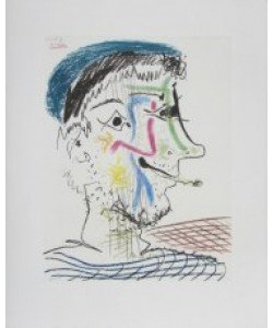 Pablo Picasso, Mann mit Zigarette (Büttenpapier)