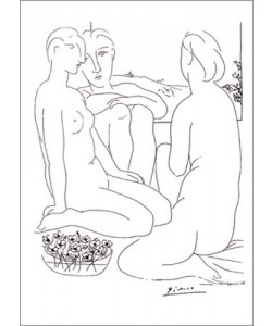 Pablo Picasso, Trois femmes nues et une coupe … (Büttenpapier)