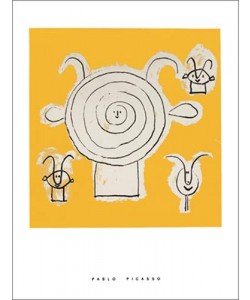 Pablo Picasso, Tête de faune en grisaille avec ..., 1946 (Büttenpapier)