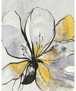 Asia Jensen, Outlined Floral II Yellow Version