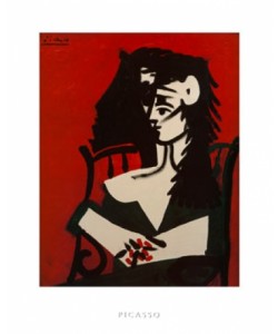 Pablo Picasso, Jacqueline a Mantille Sur Fond