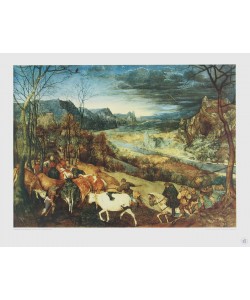Pieter Brueghel der Ältere, Der Herbst (Die Heimkehr der Herde) (Tiefdruck)