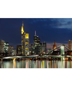 Rolf Fischer, Frankfurt Main Skyline Abend