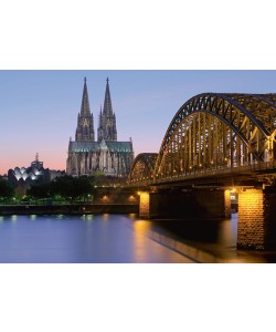 Rolf Fischer, Kölner Dom mit Deutzer Brücke