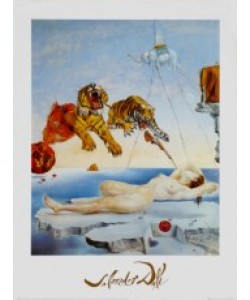 Salvador Dali, Gala and the Tigers - 1 Sek. vor dem Erwachen,1944