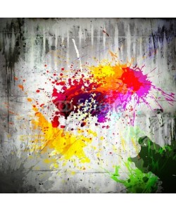 Shutter81, ink splatter on concrete wall