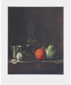 Simeon Chardin, Stilleben mit Glasflasche