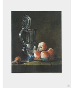 Simeon Chardin, Stilleben mit Zinnkrug (Kupfertiefdruck)