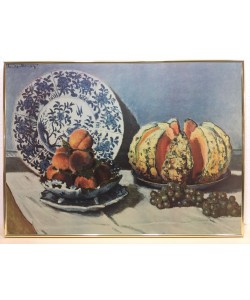 Claude Monet, Bild mit Rahmen, Still life, 1876, Aluminium gold glänzend, Folie