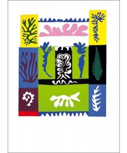 Bild mit Rahmen, Henri Matisse, Amphitrite, 1947 (Büttenpapier), Holz 34 mm, schwarz , Plexiglas