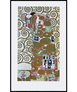 Bild mit Rahmen, Gustav Klimt, Erfüllung - groß, Holz schwarz , Plexiglas