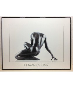 Howard Schatz, Bild mit Rahmen, Nude, Aluminium schwarz glänzend, Folie