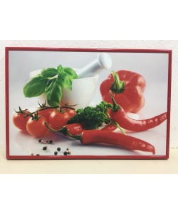 Bild mit Rahmen, dayves, Gemüse, Aluminium rot, Folie