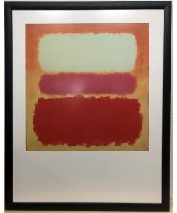 Bild mit Rahmen, Mark Rothko, White Cloud over Purple, Holz 34 mm, schwarz , Antireflex Plexiglas