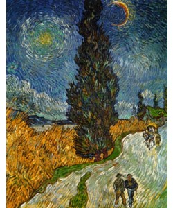 Vincent van Gogh, Landstrasse mit Zypresse und Ste