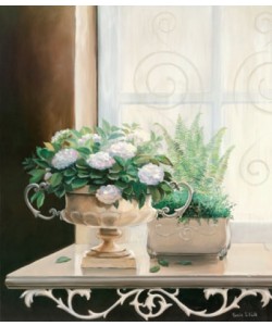 Karin Van der Valk, Blumen am Fenster I