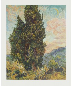 Vincent van Gogh, Zypressenlandschaft (Kupfertiefdruck)