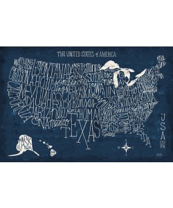 Michael Mullan, Hand Lettered US MAP Blueprint