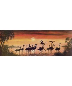 Werner, FLAMINGOS IN THE SUNSET
