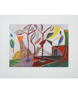 Werner Gilles, Landschaft mit Bäumen