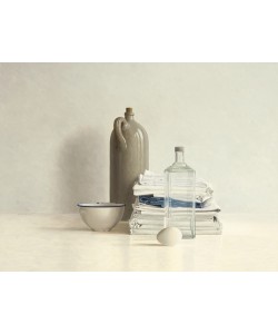Willem de Bont, Jar, Bottle, Egg, Bowl and Cloths