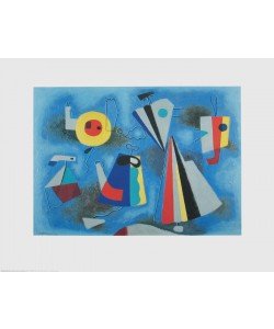 Willi Baumeister, Formen auf blauem Grund