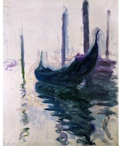 Claude Monet, Gondolas in Venice, 1908 (oil on canvas)