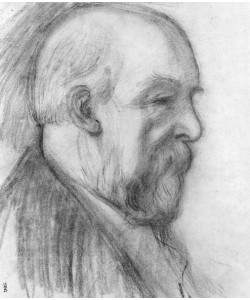 Maurice Denis, Odilon Redon (1840-1916) 1899 (charcoal) (b/w photo)