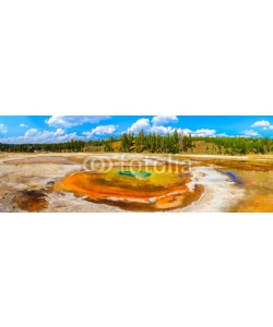 Zechal, Chromatic Pool Panorama, Yellowstone National Park, Upper Geyser