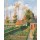 Camille Pissarro, Der Gemüsegarten des Gutshauses von Ango bei Sonnenuntergang.