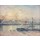 Camille Pissarro, Sonnenuntergang, Hafen von Rouen (Rauchschwaden)