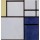 Piet Mondrian, BLANCO, GRIS, AMARILLO, AZUL
