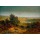Carl Spitzweg, Landschaft mit Dorf und Fluß