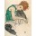Leinwandbild Egon Schiele - Sitzende Frau