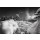 Viktar, Winter in the Dolomites, North Italy, November 2014. Sexten Dolomites, Nature park Tre Cime.  BW version