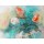 Egle, red tulips on green background watercolor