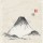 elinacious, Fujiyama mountain hand-drawn with ink