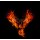 artnovielysa, Fire burning Phoenix Bird with black background