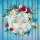 annamei, Greeting holiday card with Christmas and New Year with  head of girl and flowers