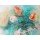 Egle, red tulips on green background watercolor