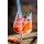 weyo, Cocktail drink on a old  wooden board. Alcoholic beverage with tropical fruits red pepper herb and ice