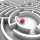 ag visuell, Labyrinth mit roter Kugel in der Mitte